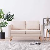 2-місний диван Mogou, дивани для вітальні, диван-ліжко, сучасні дивани, крісло-ліжко, тканина кремового кольору