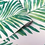 Papel pintado 3D para pared, hojas de Bali Peel & Stick Wallpaper Empalme Tropical Palm Leaf Extraíble Papel de impresión autoadhesivo Papel de estante de papel para la etiqueta de la pared