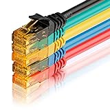 SEBSON Cable de Red Cat 6 Ethernet 0.5m, Gigabit LAN Patch Cable, 1000Mbit/s, U-UTP, Conector RJ45 para Router, Módem, TV - 5 Colores