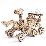 Robotime 3D Puzzle Wooden Solar Powered Robot DIY Model Kits Layout - 3D Wooden Jigsaw Puzzles no nā mākua (Curiosity Rover)