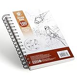 TBC Sketchbook A5 Професионален блок за рисуване със спирала за деца, възрастни, хартия за рисуване и скициране за скициране 100 страници (50 листа)