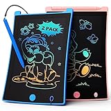 TEKFUN 2Pack Tableta de Escritura LCD 8,5 Pulgadas, Tablero de Dibujo Electrónico, Pizarra Infantil Juguetes Regalo Cumpleaños para Niñas y Niños de 2 3 4 5 6 7 Años Regalos para Niños (Azul+Rosa)