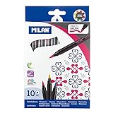 Milan Rotuladores Pincel Brush, 10 unidades