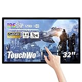 TouchWo Touch Smart Whiteboard 32 pouces, tableau blanc interactif et Smart TV 16: 9 FHD 1080P, Windows 10 PC tout-en-un pour l'industrie, le bureau et la salle de classe, écran de moniteur vertical