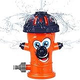BESTZY sprinkler til børn, børns vandlegetøj, sprinklerlegetøj, havegræsplæne vandsprinklerlegetøj, udendørs AI havelegetøj (orange)