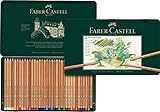 Faber-Castell 112136 - Estuche de metal con 36 ecolápices Pitt pastel, multicolor