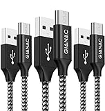 Cable Micro USB, 3 Pack [2M] Trenzado de Nylon Cable Carga Rápida y Sincronizació Compatible con Android, Samsung Galaxy S6 S7 J5 J7, Kindle, Sony, Nexus