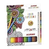 Lápices de Colores Alpino Color Experience - Estuche de 24 Lápices de Dibujo Profesional con Colores Premium - Lápices para Mandalas y Lettering - Mina Premium