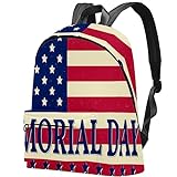 Ruksak WOSHJIUK pre vysokoškolákov a pánsky batoh, Memorial Day Remember and Honor, Cestovný batoh pre outdoorové prechádzky Daypack