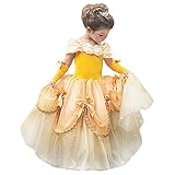 Beauty and the Beast Princess Belle Costume Halloween Party Dresses Baby Girl Belle Princess Dresses 4-5 Years