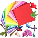 Origami Papel, 200 Hojas de Papiroflexia Papel Doble Cara Papel Colores para Niños Adultos, 20 Colores Papel de Origami Cuadrado para Artes y Oficios Juguetes Decoración de Fiesta (15 x 15 cm)