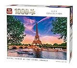 King-Puzzle de 1000 Piezas de la Torre Eiffel en el Sena, Color, 68x49 cm (55851)