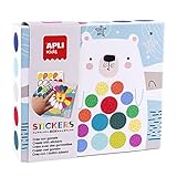 APLI Kids 18818 - Set de stickers multicolores dans une boite en carton Modèle OSO - Set de stickers pour compléter les illustrations
