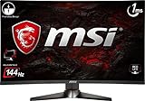 MSI MAG27CQ - Monitor gaming de 27' LED WQHD 144Hz (2560 x 1440p, pantalla curva de 1800R, 1 ms, brillo 250, Anti-glare, NTSC de 0.85 y SRGB de 1.1) negro