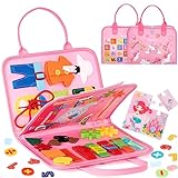 hahaland Busy Board Toys ສໍາລັບເດັກນ້ອຍ 1 2 3 4 ປີ - ກະດານກິດຈະກໍາ Montessori Toys 1 2 ປີ Sensory Board Activity ເກມສໍາລັບເດັກນ້ອຍຍິງ 1 2 3 4 ປີ