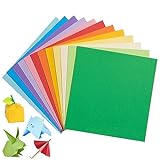 Barvni origami papir, 120 listov, 12 svetlih barv, 6 palcev, 70 g/m² dvostranski kvadratni zgibni papir za DIY ročne projekte, otroke, odrasle