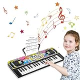 TWFRIC Teclado Electrónico Piano 37 Teclas,Piano para Niños Portátil Musical Digital Piano Educativa Regalo para 3 - 8 Años Niñas Niños Principiantes