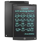 NEWYES - Tablet LCD para Escribir o Dibujar - 12 Pulgadas - Tablets gráficas sin Papel para Oficina o para el hogar niños - con función de Bloqueo (Negro)
