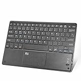 Rii Ultra-delgado teclado bluetooth con una función de multi-touchpad y batería recargable,color negro - QWERTY Español