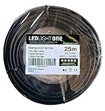 Led Light One Cable H05VV-F Hose 3x2,5mm 25m (Black) Робоча напруга: 500v Максимальна робоча температура 70º. Кабелі для стаціонарної та мобільної установки в домашніх приміщеннях та офісах.