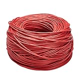Amazon Basics - Cable de Ethernet liso Cat6, 23 AWG, UTP de 304,8 metros en Rojo