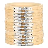 Hand Embroidery Hoop, 12Pcs 5,1 Inch Bamboo Embroidery Hoops Adjustable Circle Rings para sa Cross Stitch Craft Auxiliary Tools