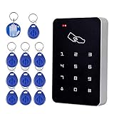 OBO HANDS RFID lector de tarjetas de control de acceso independiente con Digital teclado + 10 TK4100 teclas para hogar/apartamento/sistema de seguro de fábrica