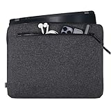 Amazon Brand - Eono Funda Protectora para Portátiles Minimalista con 2 Compartimentos Bolsa de Transporte para Laptop y Tableta de 14 Pulgadas (Negro - 14')