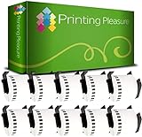 Printing Pleasure 10 Reemplazo Brother Etiquetadora DK-22205 Compatible con Brother QL-700 QL-710 QL-500 QL-550 QL-800 62mm x 30.48m