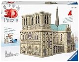 Ravensburger- Puzzle 3D 324 pièces Notre-Dame de París, Color néant, 34,2x16,4x25,8cm (12523)