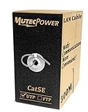 MutecPower 300 m Cable de Red ethernet Cat5E - UTP - CCA - Gris - 300 Metros
