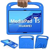 GOZOPO Niños Funda para Huawei Mediapad T5 10 (10.1 '), a Prueba de Golpes Carcasa con Cubierta de Soporte (Azul)