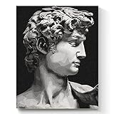 7 kunstnere maler efter tal for voksne Michelangelos David-sæt 40x50 cm | Billeder at male efter tal | Lærreder til at male børn | Mal efter tal | Mal efter tal voksne