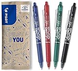 Pilot Frixion Clicker 4-Pack Medium Line Gel Ink Pens, Multicolor