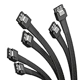 KabelDirekt – 3 cables SATA-3 de 6Gb/s – 30cm, recto (cable de datos, 6Gbit/s, SATA III/Serial ATA, serial, conector L, juego de 3 cables, conecta discos duros/SSD/unidades con la placa base, negro)