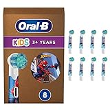 Oral-B Kids Recambios para Cepillo de Dientes Eléctrico de Niños, Pack de 8 Cabezales, con Motivos de Spyder-Man - Originales