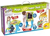 Liscianigiochi - Carotina Pupitre Pizarra con Luces LED, 3 juegos en 1- Super Kit educativo preescolar para niños a partir de 3 años (72415)