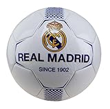 Real Madrid rm7gb1 de balón de fútbol de Mixta Infantil, Color Blanco/Azul