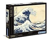 Clementoni- Museum Collection-Hokusai: La Grande Onda Los Pingüinos De Madagascar Puzzle, 1000 Piezas, Multicolor (39378)