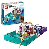 LEGO 43213 Disney Princess La Sirenita Libro de Cuentos Juguete construible, Micro Muñecos de Ariel, Eric, Úrsula y Sebastián, Parque infantil de la película de 2023 para niños y niñas de 5 años o más