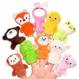 Xrten 10 Pcs Animales de Dedos, títeres muñecos Marionetas de Dedo para niños Bebe