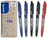 Pilot Flowpack 5 inite Frixion Ball -Erasable Rollerball Pen-2 Blue, 2 Black, 1 Red-Mway Tip