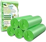 ʻEke ʻōpala biodegradable, ʻeke ʻōpala compostable 20l, 100 mau ʻāpana, ʻeke ʻōpala kūpono no ka lumi kuke, keʻena, nā ʻōpala hale.