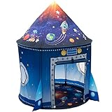 Tente ea Bana The Folding Children's Rocket Tente's Children's Playhouse's Playhouse Astronaut Pop-up Portable Playhouse for Indoor and Outdoor Castle Tent for Children.