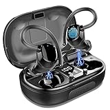 Auriculares Inalambricos Deportivos, Auriculares Bluetooth 5.0 Sport IP7 Impermeable Cascos Bluetooth In-Ear Auriculares Wireless Running con Mic, 100 Horas y Pantalla LED, Viajes, Deporte