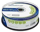 MediaRange Cake Box Caja de DVD-R 4.7GB 16x (25) CB, Blanco y Azul