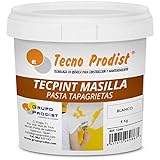 TECPINT MASILLA PARED de Tecno Prodist - 1 Kg (BLANCA) Masilla de relleno pared - Pasta Tapagrietas para reparar o tapar fisuras - Lista para usar - Calidad Profesional