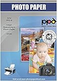 PPD इंकजेट - A3 x 100 ग्लॉसी फोटो पेपर शीट्स 260 g/m² - व्यावसायिक गुणवत्ता - इंस्टंट ड्राय - इंकजेट प्रिंटिंगसाठी - PPD-9-100