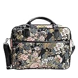 Signare Tapestry Laptop Case 15.6 Pous Computer Case 14 Pous Computer Case Valiz Laptop ak Design of Flowers and Garden Creatures (Pivwan)