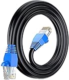 MutecPower Cables CAT6 Impermeables para Exteriores de 10 m - CCA - Cable de Red ethernet para soterramiento Directo - 250 MHz - 10 Metros